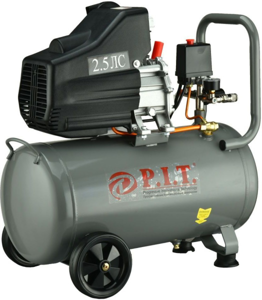 Компрессор поршневой P.I.T. PAC50-C масляный 206л/мин 50л 1800Вт серый/черный