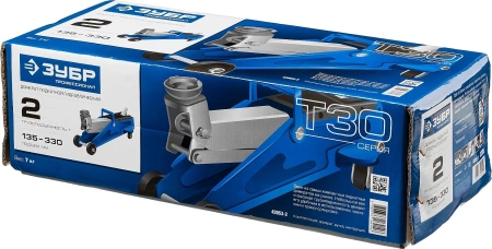 Домкрат Зубр Профессионал T30 подкатной гидравлический синий (43053-2)
