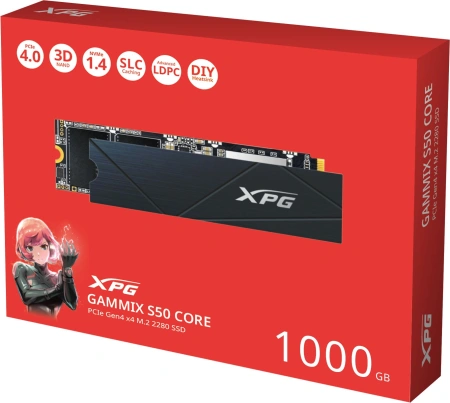 Накопитель SSD A-Data PCIe 4.0 x4 1TB SGAMMIXS50C-1000G-CS Gammix S50 Core XPG M.2 2280