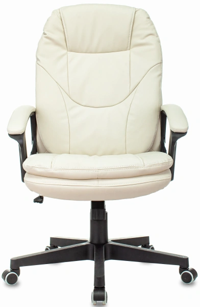 Кресло руководителя Бюрократ CH-868N слоновая кость OR-10 эко.кожа крестов. пластик