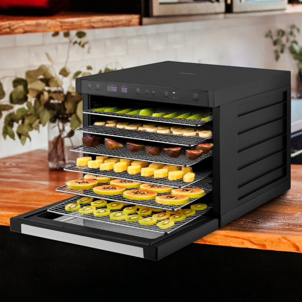 Сушка для фруктов и овощей Kitfort КТ-1962 6под. 1000Вт черный