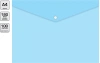 Конверт на кнопке Бюрократ Pastel -PKPAST/BLUE A4 пластик 0.18мм голубой