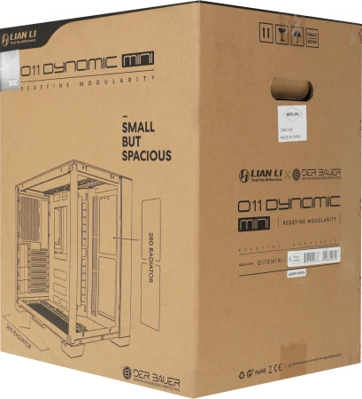 Корпус Lian-Li O11 Dynamic Mini белый без БП ATX 8x120mm 5x140mm 2xUSB3.0 1xUSB3.1 audio bott PSU