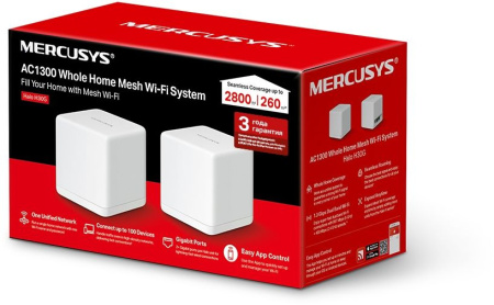 Бесшовный Mesh роутер Mercusys Halo H30G(2-pack) AC1300 10/100/1000BASE-TX белый (упак.:2шт)