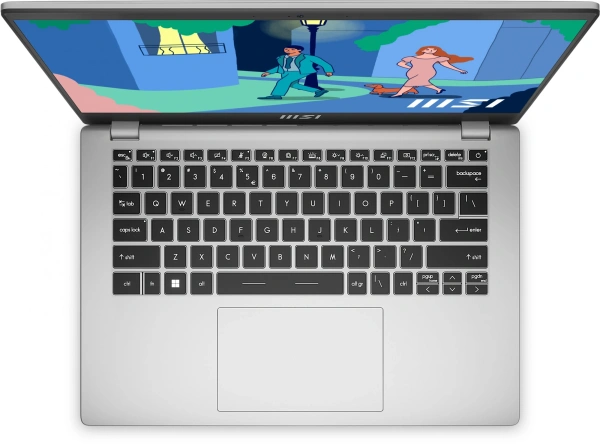 Ноутбук MSI Modern 14 C12MO-689RU Core i5 1235U 16Gb SSD512Gb Intel Iris Xe graphics 14" IPS FHD (1920x1080) Windows 11 Professional silver WiFi BT Cam (9S7-14J111-689)