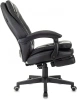 Кресло руководителя Бюрократ T-9950MSG-F черный эко.кожа крестов. пластик подст.для ног