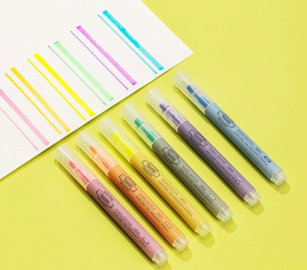 Набор текстовыделителей Deli EU624 1-3.5мм флуоросцентный 6цв. ассорти ПЭТ-бокс (6шт.)