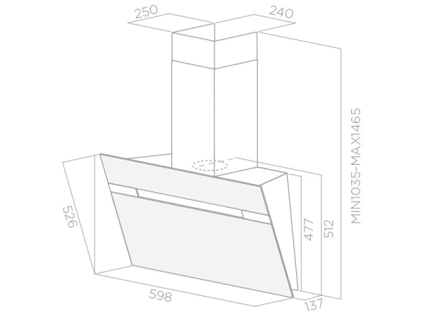 Вытяжка каминная Jet Air Viki BL/A/60 черный управление: сенсорное (1 мотор)