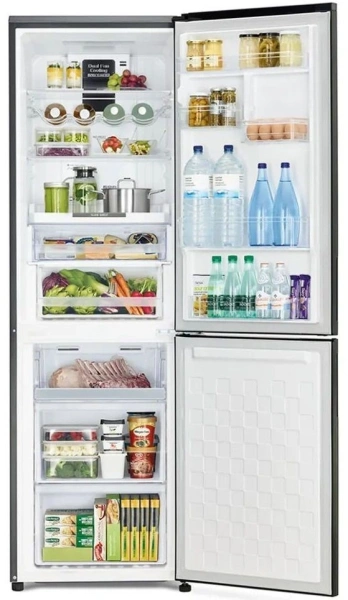 Холодильник Hitachi R-BG410PUC6X GBK 2-хкамерн. черный стекло (BG410PUC6X GBK)