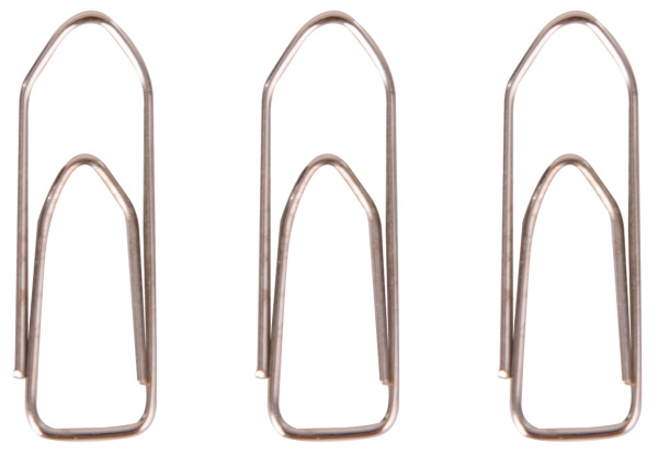 Скрепки Deli E39719 металл никелированные треугольник 28мм (упак.:100шт) картонная коробка