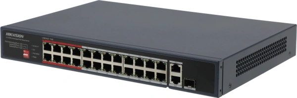 Коммутатор Hikvision DS-3E0326P-E/M(B) 25x100Mb неуправляемый