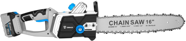 Электрическая цепная пила Deko DKCHS 40 PRO дл.шины:16" (40cm) 4Ач ЗУ (063-4357)
