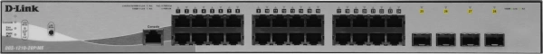 Коммутатор D-Link DGS-1210-28P/ME/B2A (L2) 24x1Гбит/с 4xКомбо(1000BASE-T/SFP) 24PoE 193W настраиваемый