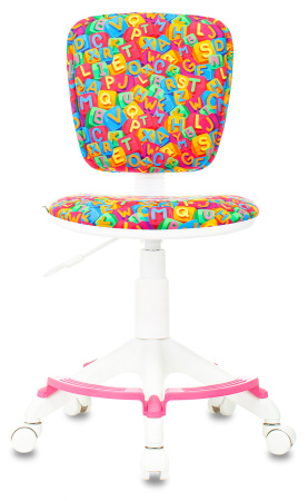 Кресло детское Бюрократ CH-W204/F мультиколор алфавит крестов. пластик подст.для ног пластик белый
