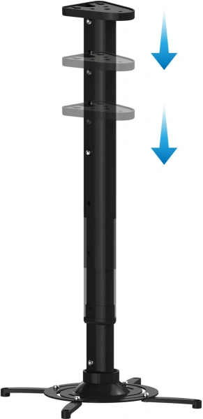 Кронштейн для проектора Cactus CS-VM-PR05L-BK черный макс.10кг потолочный поворот и наклон