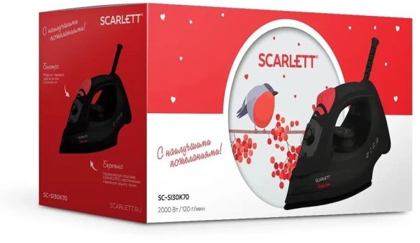 Утюг Scarlett With Love SC-SI30K70 2000Вт черный/красный