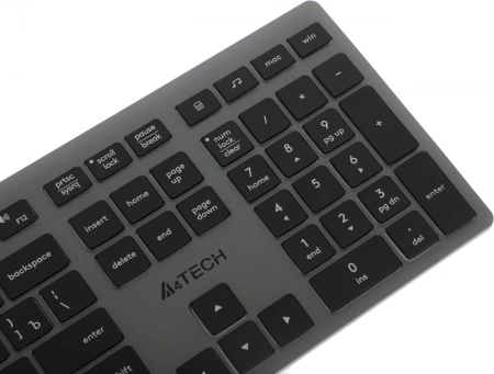 Клавиатура A4Tech Fstyler FX60H серый USB slim LED (FX60H GREY/WHITE)