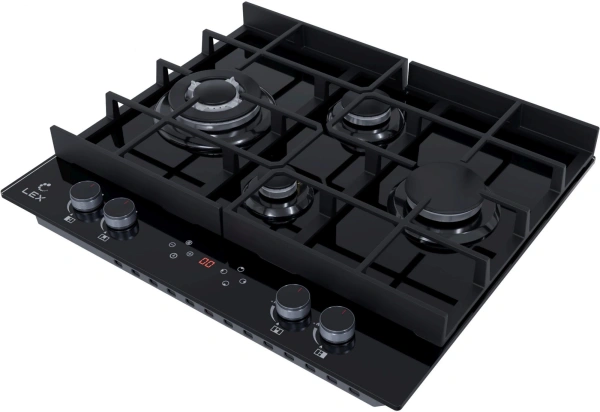 Газовая варочная поверхность Lex GVG 644 T BL черный