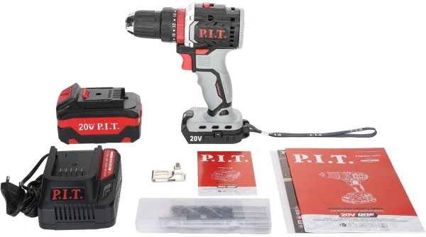 Дрель-шуруповерт P.I.T. PSB20H-10C/1 аккум. патрон:быстрозажимной