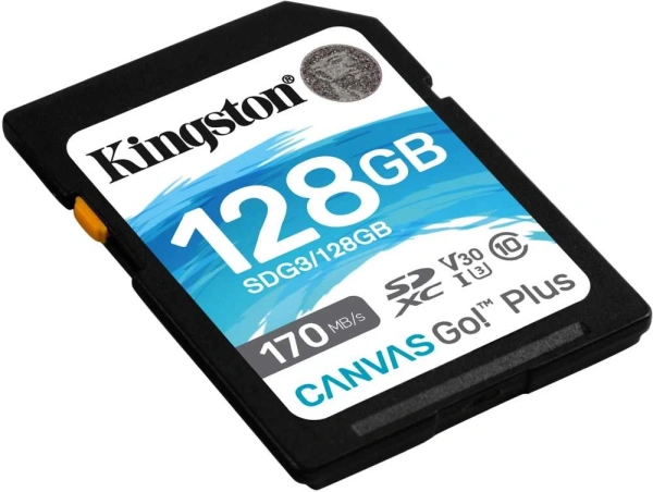 Флеш карта SDXC 128Gb Class10 Kingston SDG3/128GB Canvas Go! Plus w/o adapter