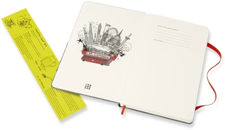 Блокнот Moleskine LIMITED EDITION I AM LONDON LEQP060IAMLO Large 130х210мм 240стр. слоновая кость страницы линейка твердая обложка белый