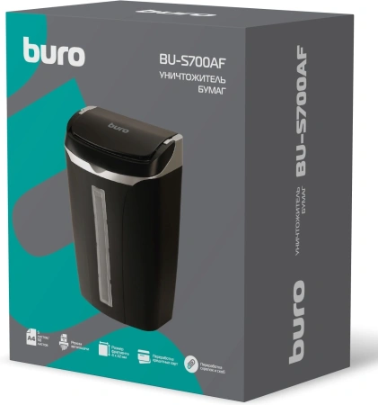 Шредер Buro Home BU-S700AF (секр.P-4)/фрагменты/5лист./12лтр./пл.карты