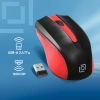 Мышь Оклик 485MW черный/красный оптическая (1200dpi) беспроводная USB для ноутбука (3but)