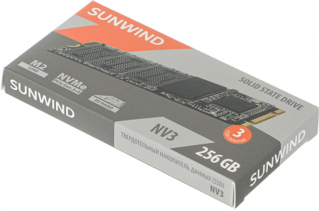 Накопитель SSD SunWind PCI-E 3.0 x4 256Gb SWSSD256GN3T NV3 M.2 2280