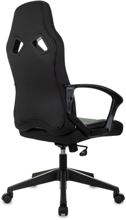 Кресло игровое Zombie 300 черный/белый эко.кожа крестов. пластик