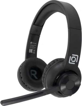 Наушники с микрофоном Оклик HS-M310 черный 1.5м накладные BT оголовье (1978706)
