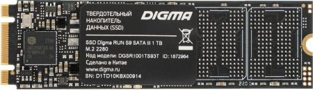 Накопитель SSD Digma SATA-III 1TB DGSR1001TS93T Run S9 M.2 2280