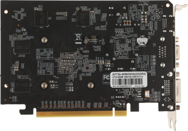 Видеокарта Afox PCI-E AF730-4096D5H5 NV GT730 4Gb 128bit GDDR5 902/5000 DVIx1/HDMIx1/CRTx1/HDCP Ret
