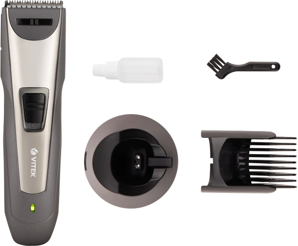 Машинка для стрижки Vitek VT-2572 графитовый 3Вт (насадок в компл:2шт)