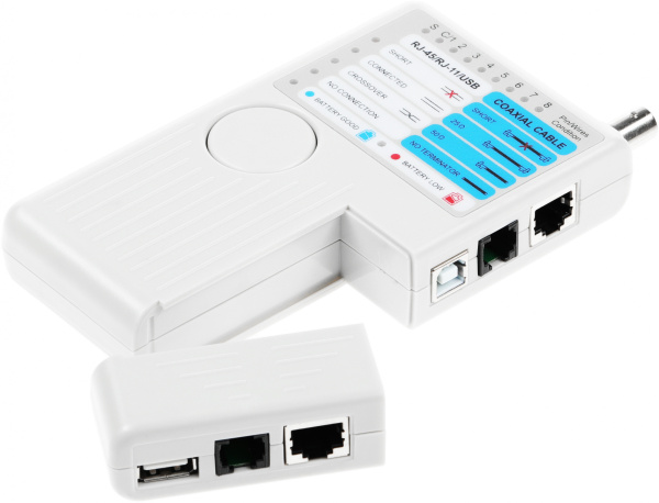 Тестер кабельный ITK WH3468 для витой пары +чехол/элемент питания