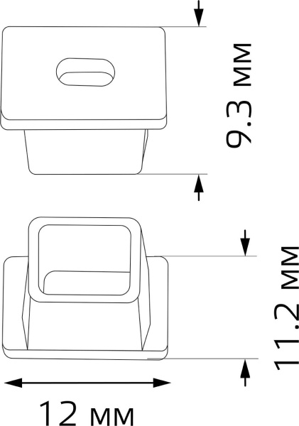 Заглушка Gauss Basic для лен.светод. белый (BT483)