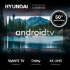 Телевизор LED Hyundai 50" H-LED50BU7009 Smart Android TV Frameless Metal черный/4K Ultra HD/60Hz/DVB