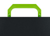 Портфель Бюрократ Black Opal BLPP01LETT 1 отдел. A4 пластик 0.7мм черный/салатовый