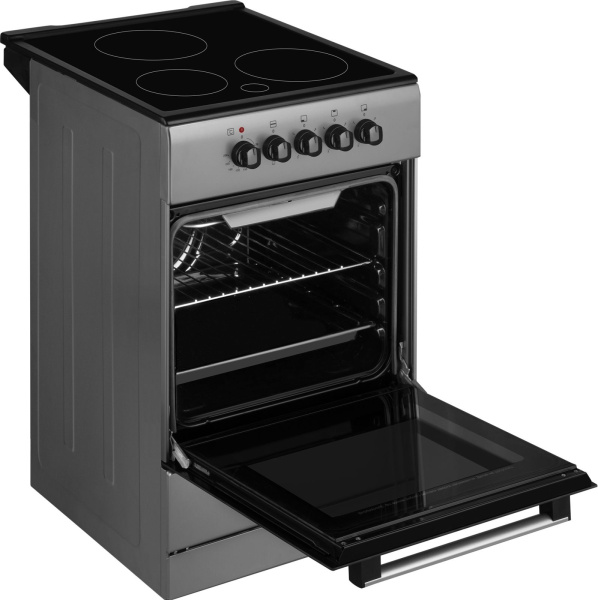 Плита Электрическая Weissgauff WES E2V05 S серебристый стеклокерамика (без крышки)