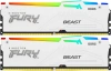 Память DDR5 2x32GB 6000MHz Kingston KF560C36BWEAK2-64 Fury Beast White Expo RGB RTL Gaming PC5-48000 CL36 DIMM 288-pin 1.35В dual rank с радиатором Ret