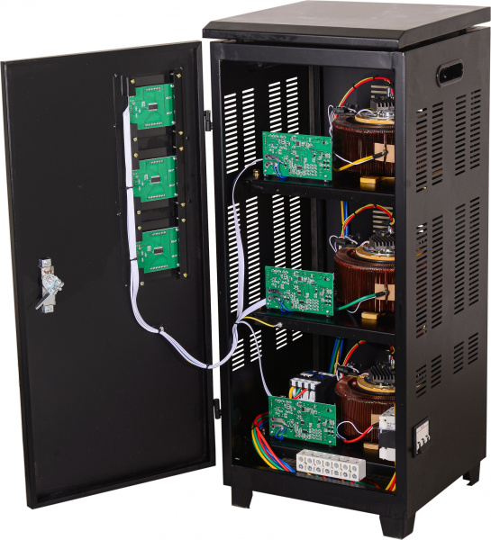 Стабилизатор напряжения Ресанта АСН-15000/3-ЭМ трехфазный черный (63/4/5)