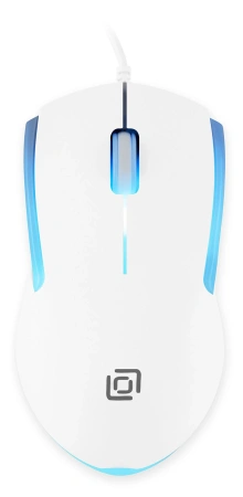 Мышь Оклик 245M белый оптическая (1000dpi) USB (3but)