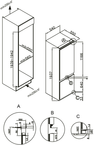 Холодильник Lex LBI193.0D двухкамерный (CHXI000003)