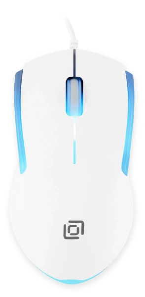 Мышь Оклик 245M белый оптическая (1000dpi) USB (3but)