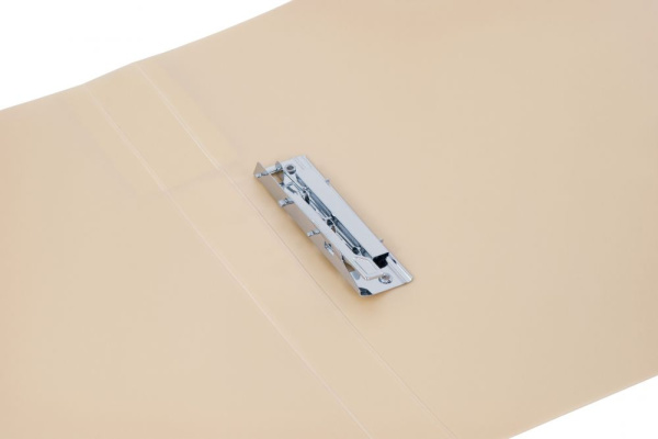 Папка метал.зажим Бюрократ Gems GEM07CCREAM A4 пластик 0.7мм торц.карм с бум. встав кремовый жемчуг