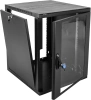 Шкаф коммутационный ЦМО (ШРН-12.350-9005) настенный 12U 600x359мм пер.дв.стекл 200кг черный 300мм 180град.