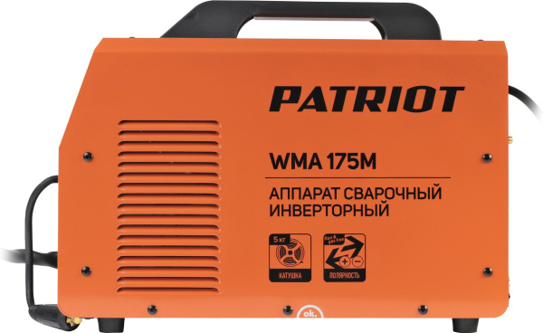 Сварочный полуавтомат Patriot WMA 175 M инвертор MIG-MAG/ММА 6.7кВт