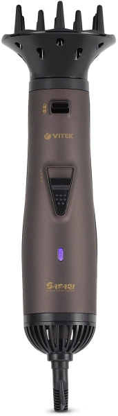 Фен-щетка Vitek VT-8241 1000Вт черный/коричневый
