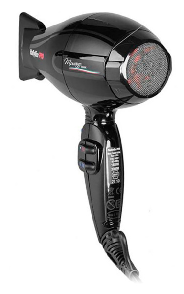 Фен Babyliss Pro Murano Ionic 2000Вт черный (BAB6160INRE)