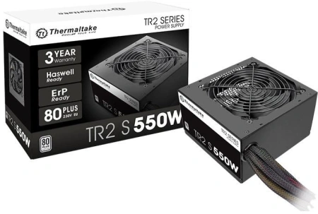 Блок питания Thermaltake ATX 550W TR2 S V2 80 PLUS WHITE (20+4pin) APFC 120mm fan 5xSATA RTL