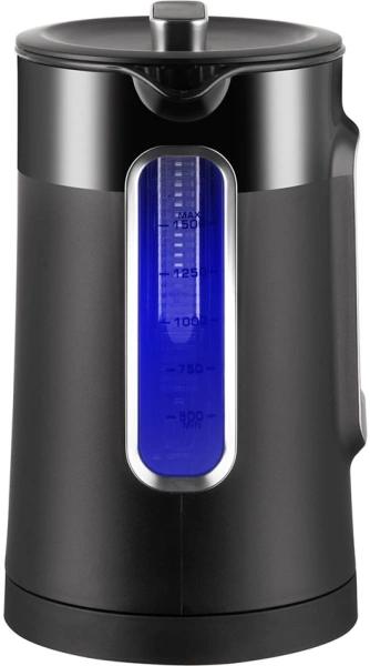 Чайник электрический Redmond KG225 1.5л. 2200Вт черный корпус: пластик/стекло